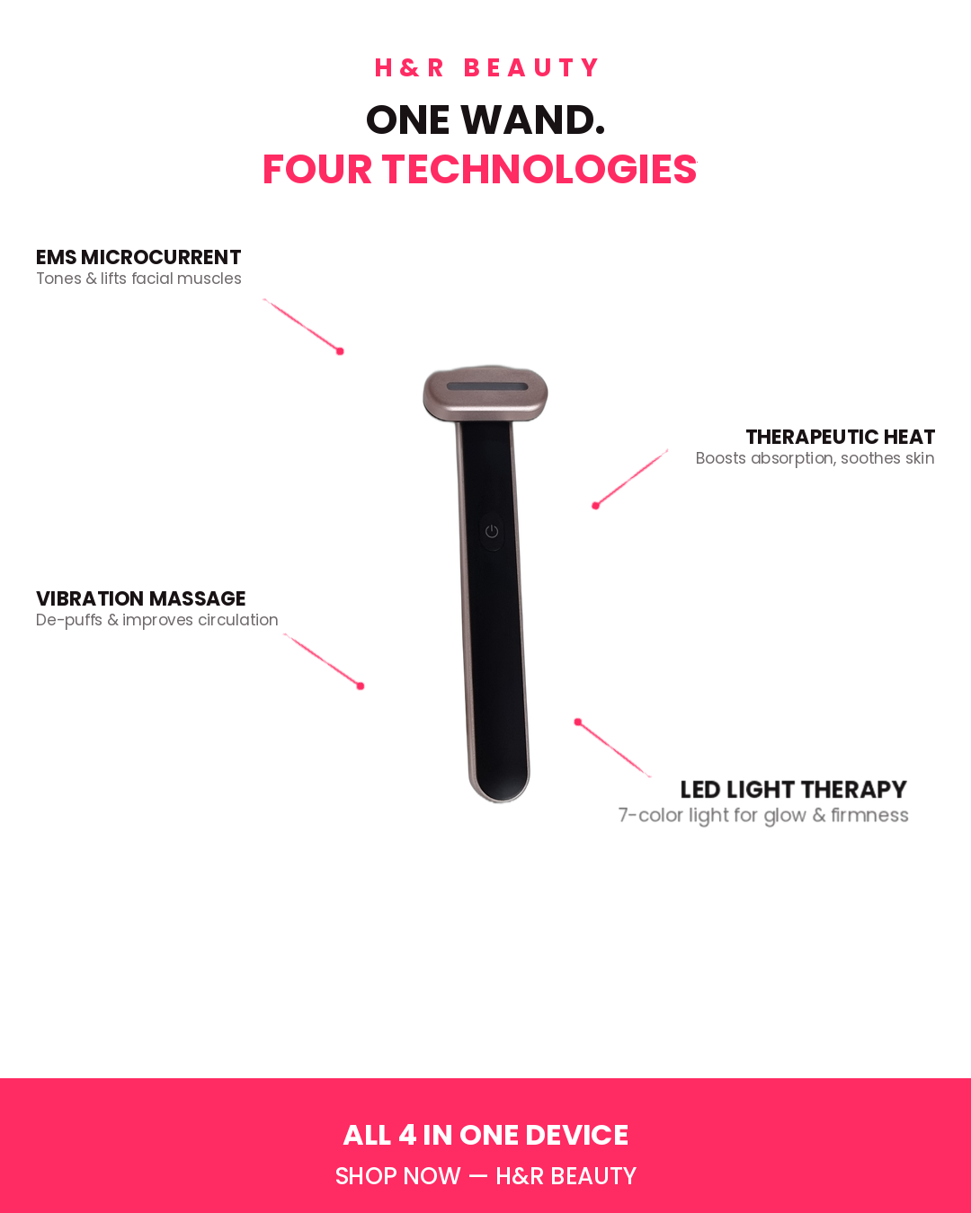 4-IN-1 LED THERAPY WAND